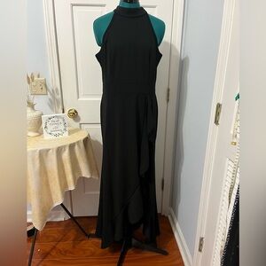 Formal black halter top dress size XL